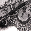 Black Eyelash Chantilly Lace Floral French Lace